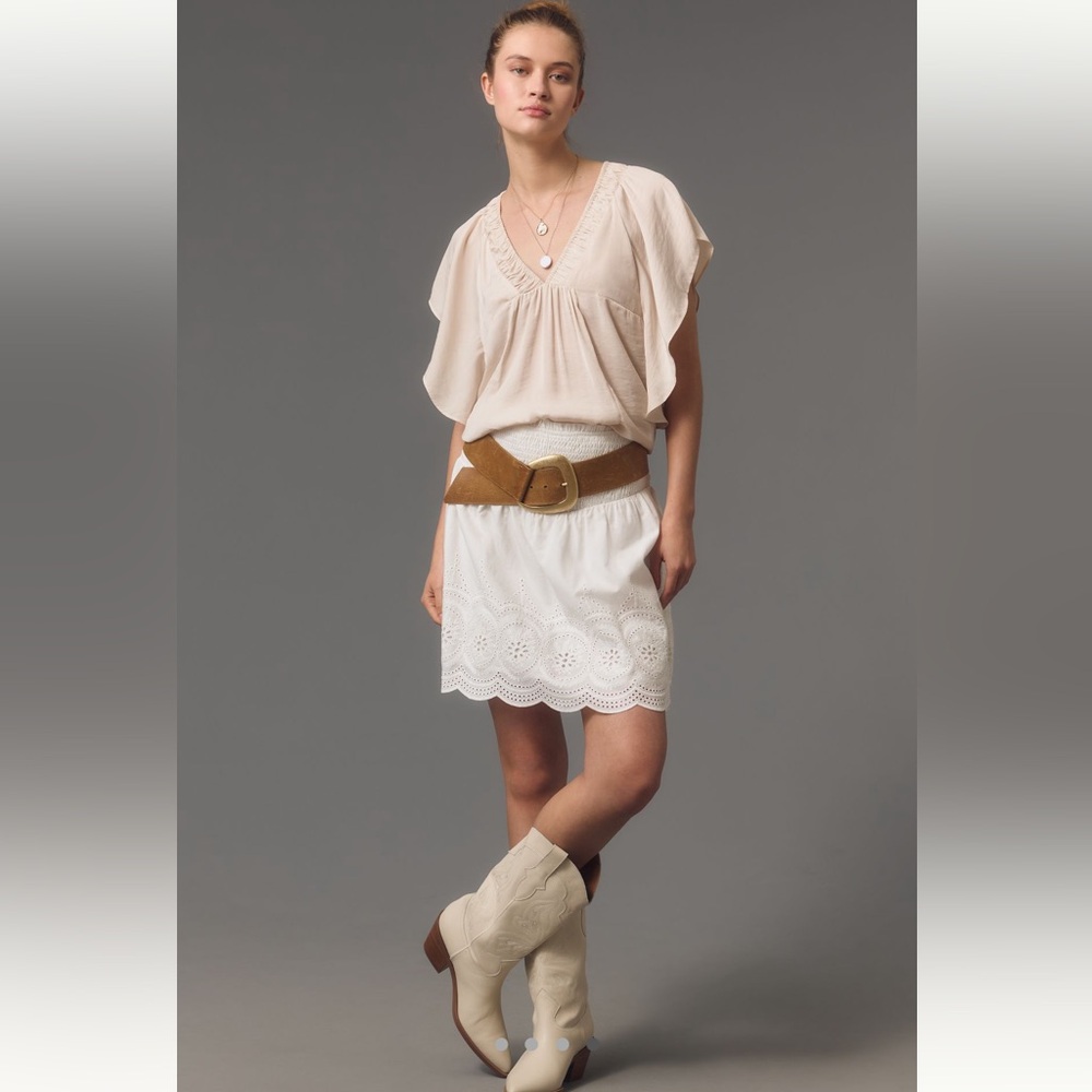 Anthro Flutter Sleeve Top - Picture 11 of 11